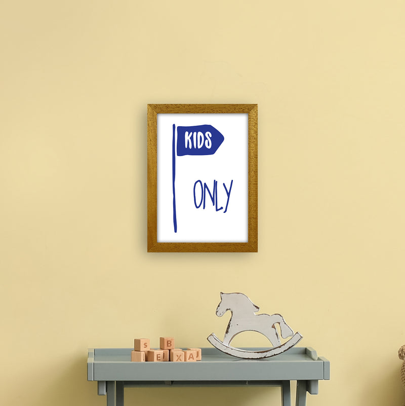 Kids Only Navy  Art Print by Pixy Paper A4 Print Only