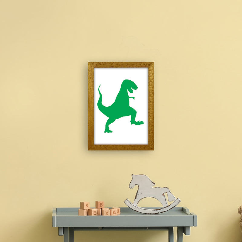 T-Rex Green  Art Print by Pixy Paper A4 Print Only