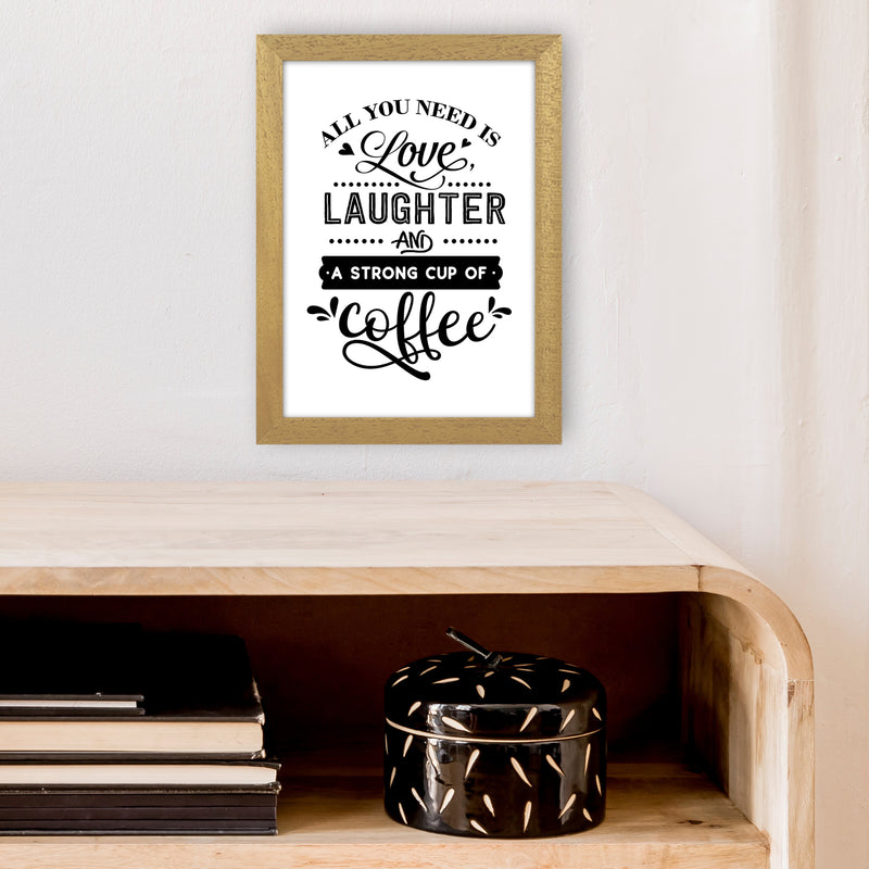 All You Need Is Love And Coffee  Art Print by Pixy Paper A4 Print Only