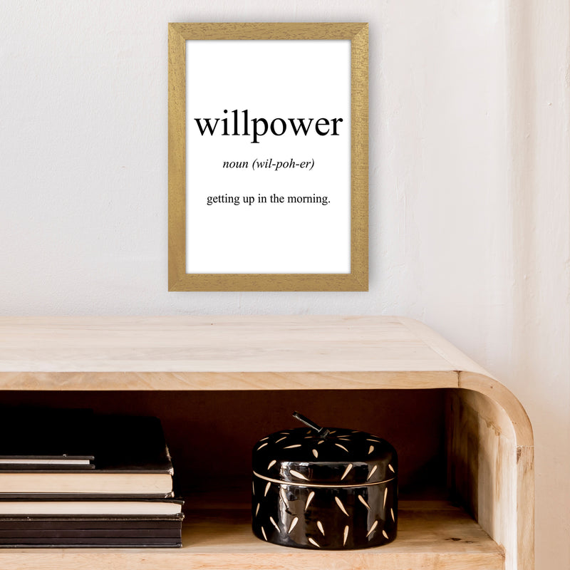 Willpower Meaning  Art Print by Pixy Paper A4 Print Only