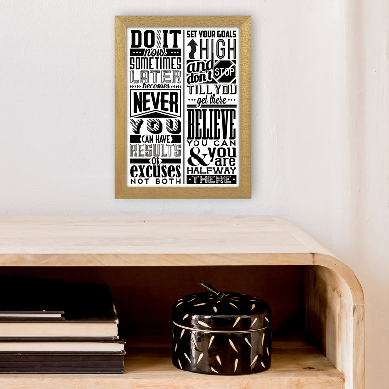 Do It Now Vintage  Art Print by Pixy Paper A4 Print Only