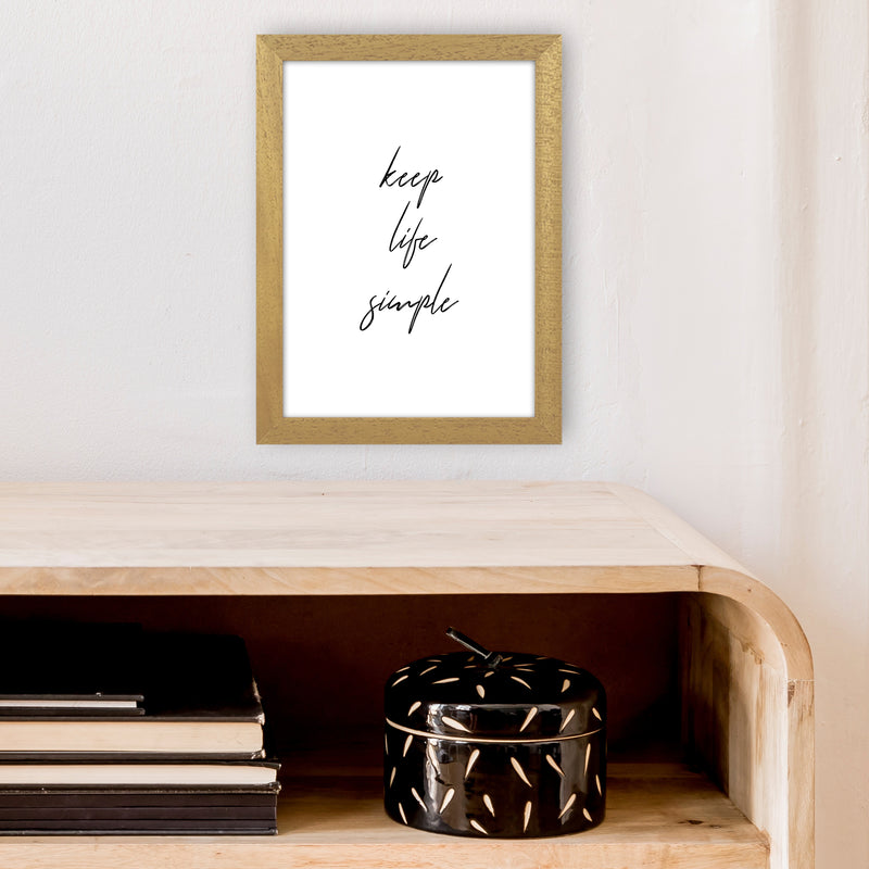 Keep Life Simple  Art Print by Pixy Paper A4 Print Only