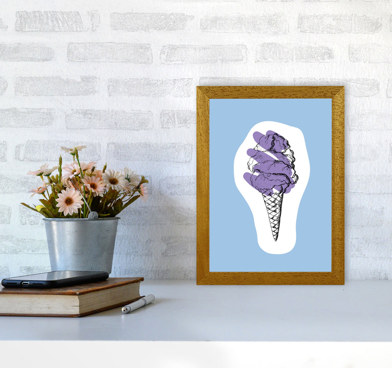 Kitchen Pop Ice Cream Blue Art Print by Pixy Paper A4 Print Only
