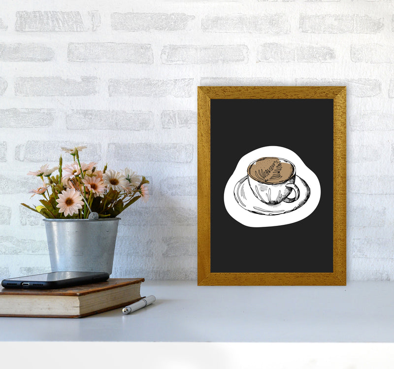 Kitchen Pop Coffee Off Black Art Print by Pixy Paper A4 Print Only