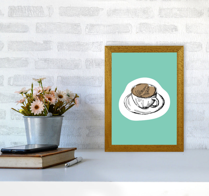 Kitchen Pop Coffee Mint Art Print by Pixy Paper A4 Print Only