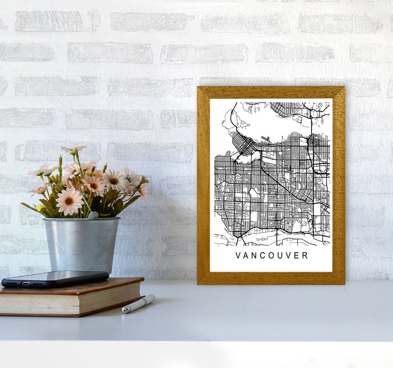 Vancouver Map Art Print by Pixy Paper A4 Print Only