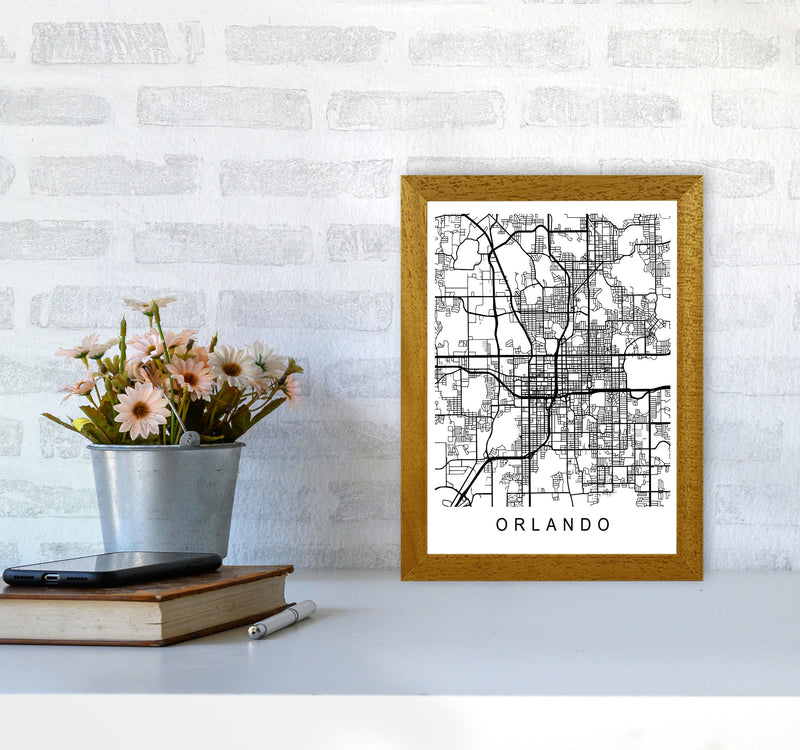 Orlando Map Art Print by Pixy Paper A4 Print Only