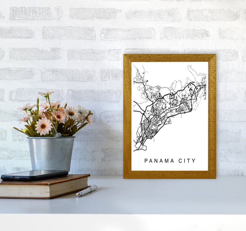 Panama Map Art Print by Pixy Paper A4 Print Only