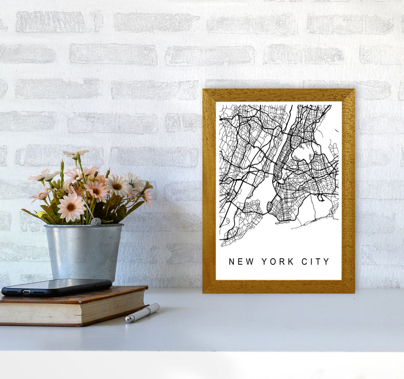 New York City Map Art Print by Pixy Paper A4 Print Only