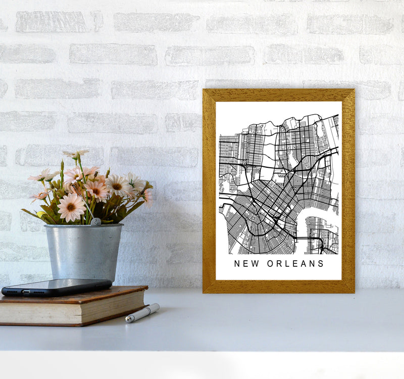 New Orleans Map Art Print by Pixy Paper A4 Print Only