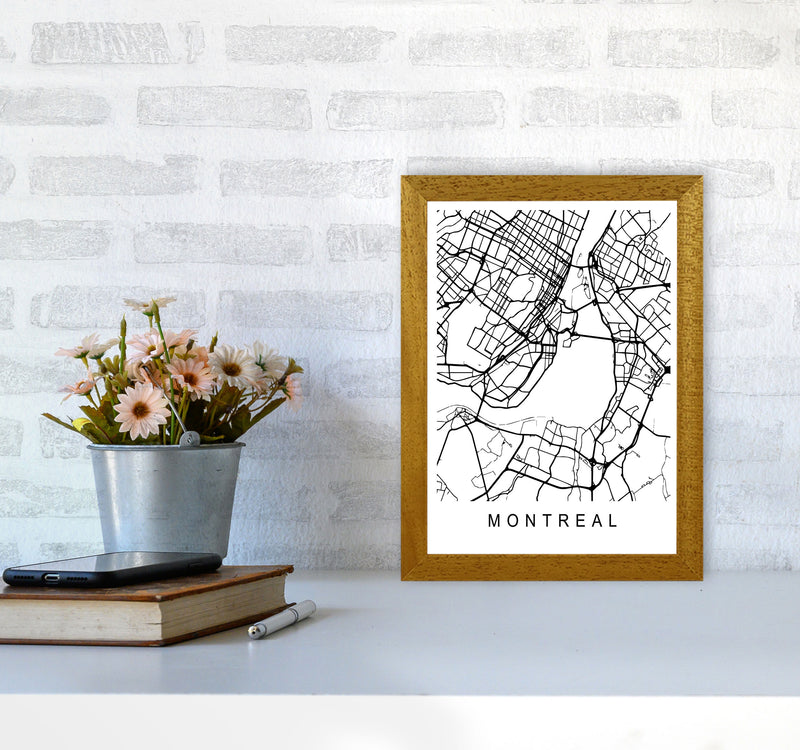 Montreal Map Art Print by Pixy Paper A4 Print Only