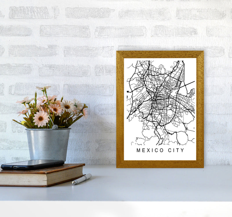 Mexico Map Art Print by Pixy Paper A4 Print Only