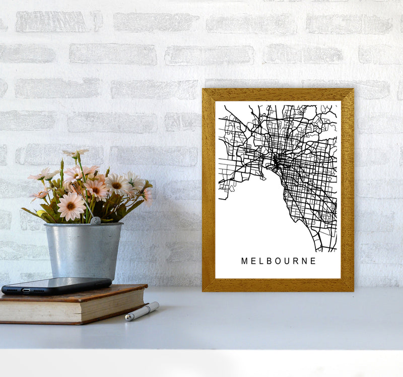 Melbourne Map Art Print by Pixy Paper A4 Print Only