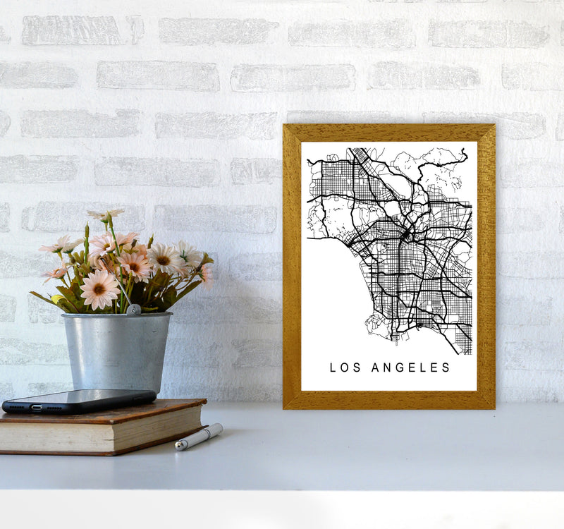 Los Angeles Map Art Print by Pixy Paper A4 Print Only