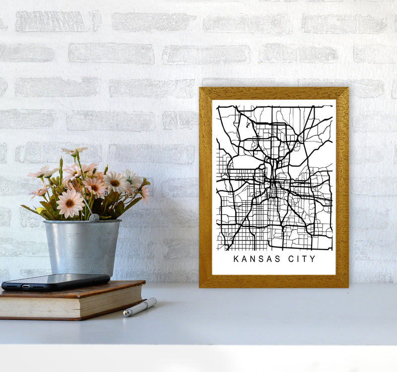 Kansas City Map Art Print by Pixy Paper A4 Print Only