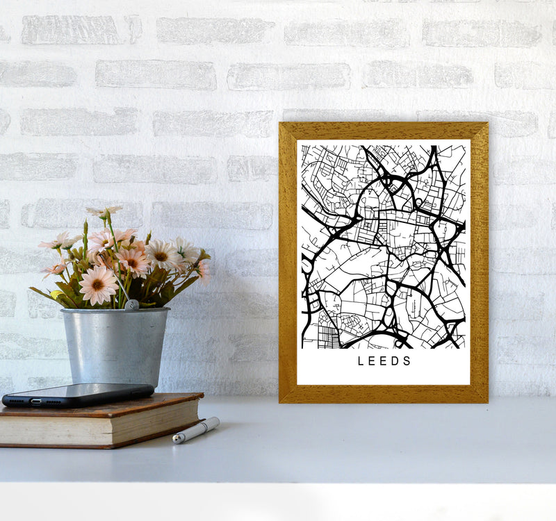 Leeds Map Art Print by Pixy Paper A4 Print Only