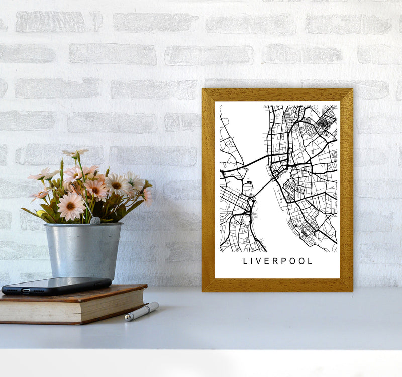 Liverpool Map Art Print by Pixy Paper A4 Print Only