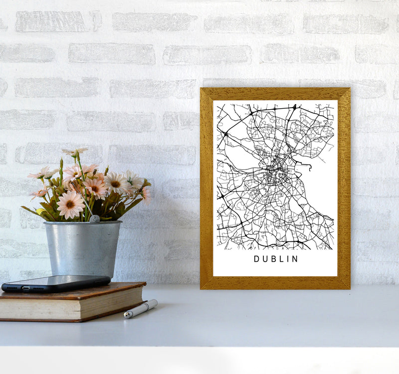 Dublin Map Art Print by Pixy Paper A4 Print Only