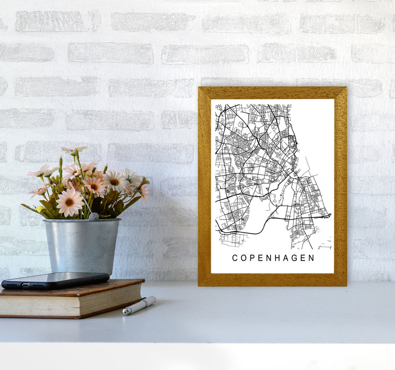 Copenhagen Map Art Print by Pixy Paper A4 Print Only