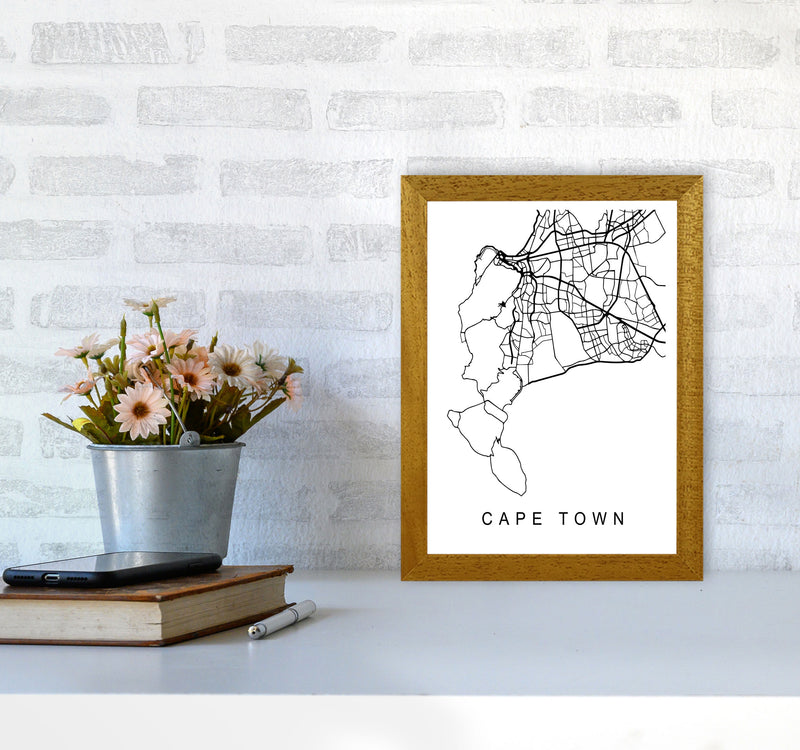 Cape Town Map Art Print by Pixy Paper A4 Print Only
