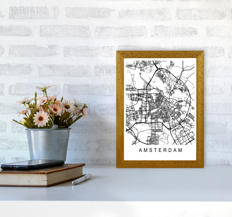 Amsterdam Map Art Print by Pixy Paper A4 Print Only