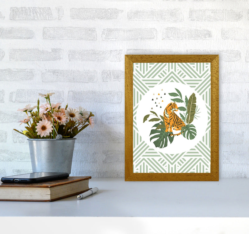 Wild Collection Aztec Tiger Art Print by Pixy Paper A4 Print Only