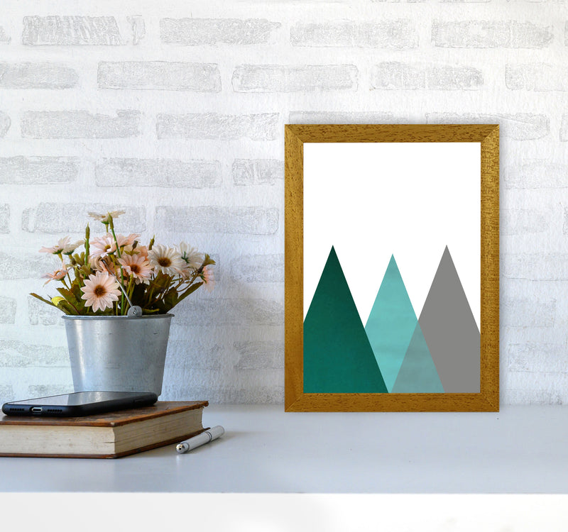 Mountains emerald Art Print by Pixy Paper A4 Print Only