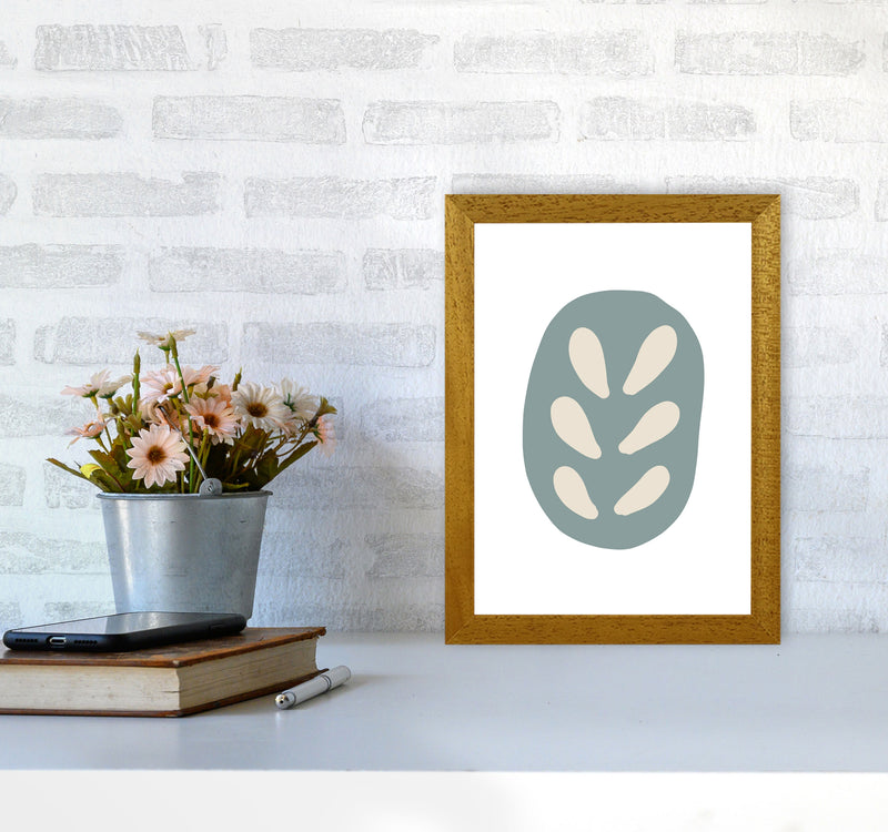 Inspired Teal Floral Abstract Art Print by Pixy Paper A4 Print Only