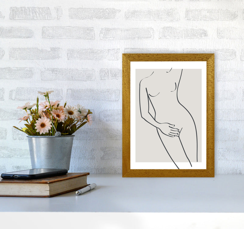 Inspired Stone Woman Line Art Black Art Print by Pixy Paper A4 Print Only