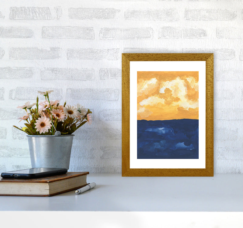 Horizon Abstract Sea  Art Print by Pixy Paper A4 Print Only