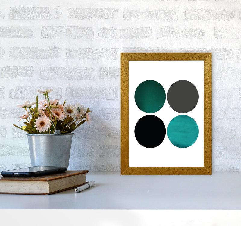 Circles Emerald Art Print by Pixy Paper A4 Print Only