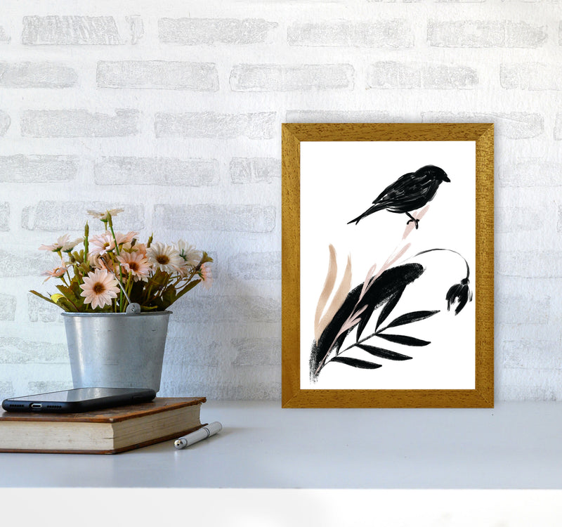 Delicate Floral Bird 04 Art Print by Pixy Paper A4 Print Only