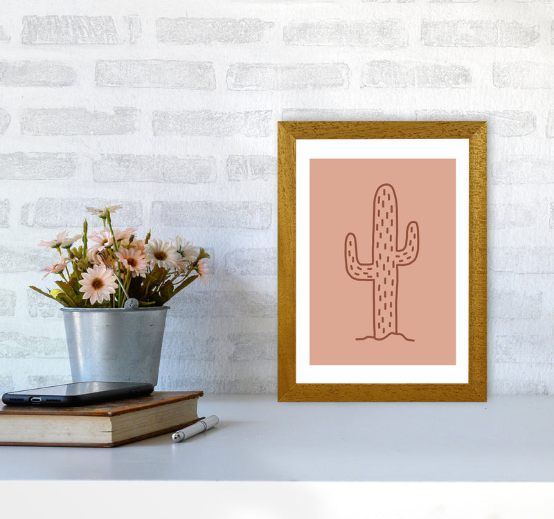 Autumn Warm Cactus abstract Art Print by Pixy Paper A4 Print Only