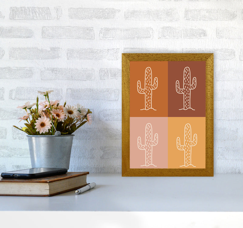 Autumn Cactus Mix abstract Art Print by Pixy Paper A4 Print Only