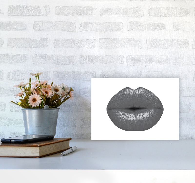 Lips Modern Print A4 Black Frame