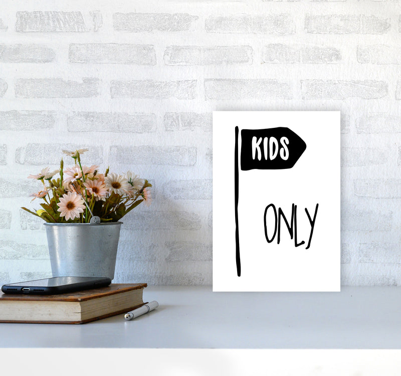 Kids Only Black Framed Nursey Wall Art Print A4 Black Frame