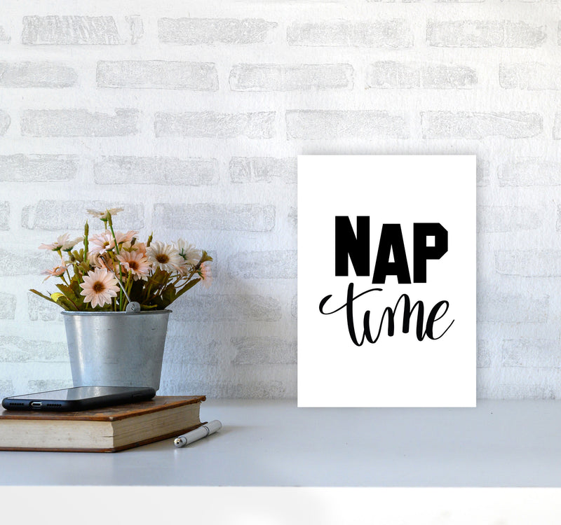 Nap Time Black Framed Typography Wall Art Print A4 Black Frame