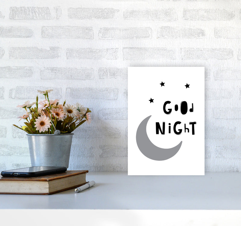 Good Night Moon Framed Nursey Wall Art Print A4 Black Frame