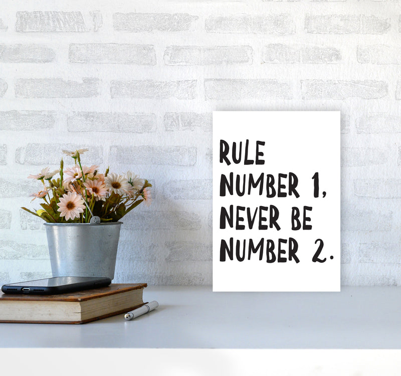 Rule Number One Modern Print A4 Black Frame