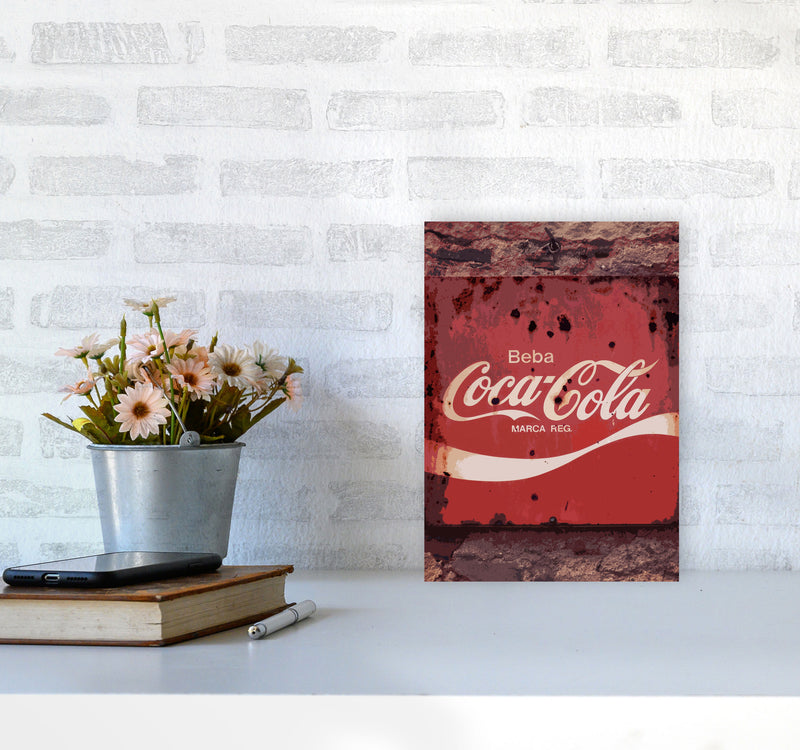 Coca Cola Vintage Sign Modern Print A4 Black Frame