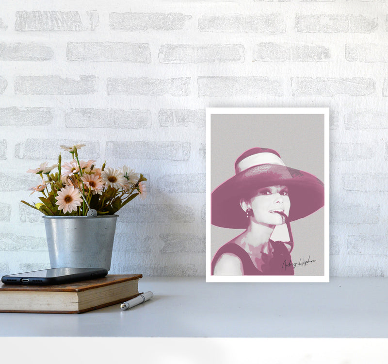 Audrey Hepburn Vintage Modern Print A4 Black Frame