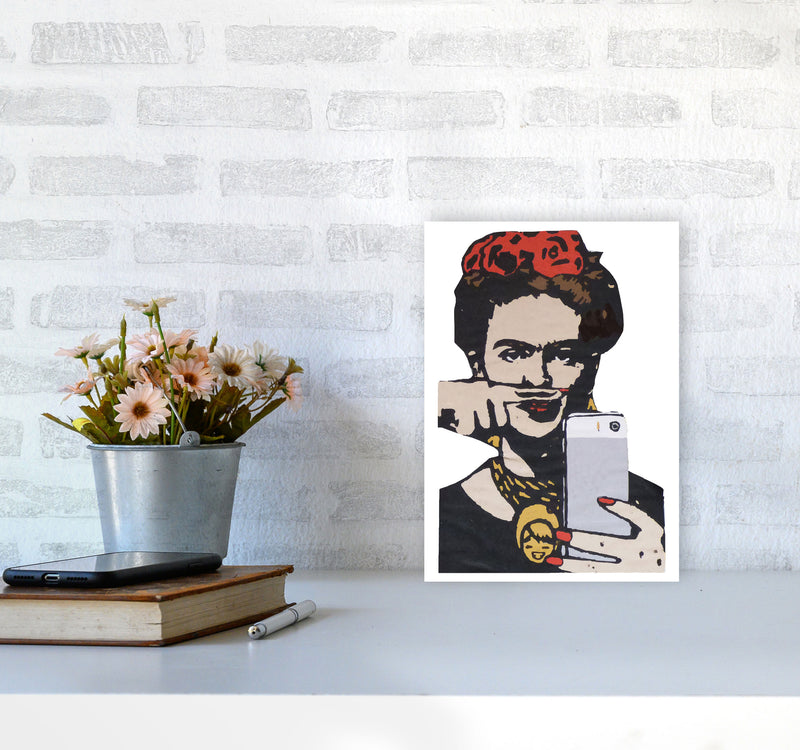 Urban Frida Kahlo Modern Print A4 Black Frame