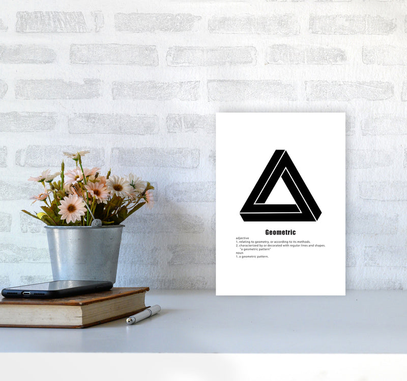 Geometric Meaning 4 Modern Print A4 Black Frame