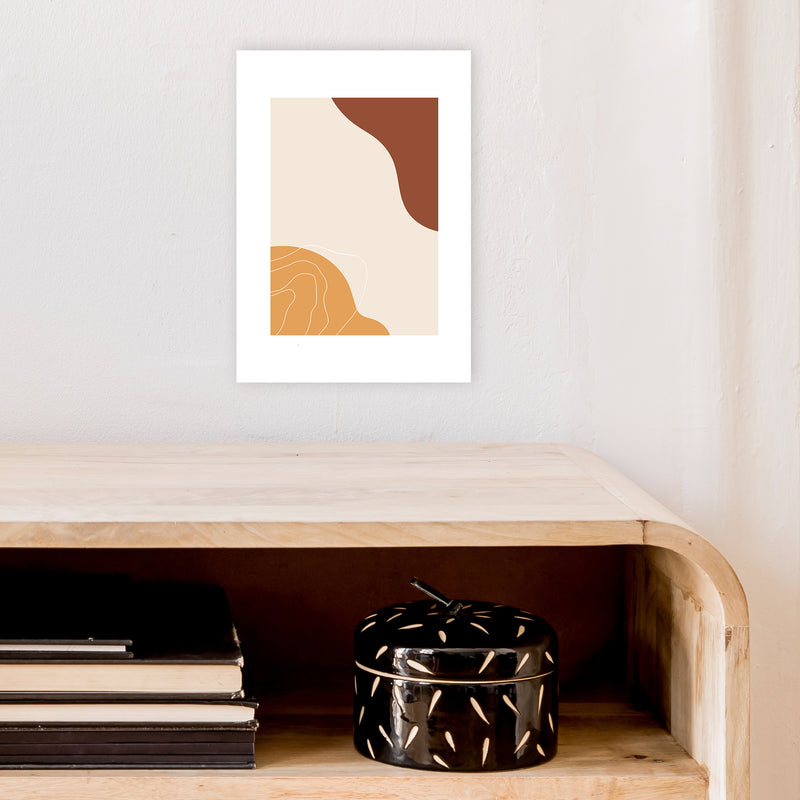 Mica Sand Abstract N27  Art Print by Pixy Paper A4 Black Frame