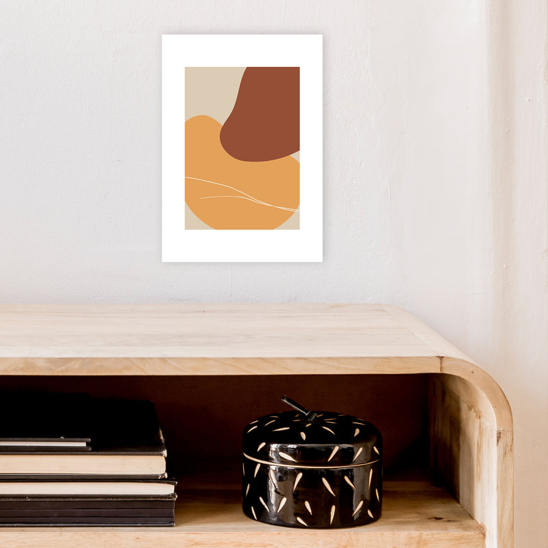 Mica Sand Abstract N28  Art Print by Pixy Paper A4 Black Frame