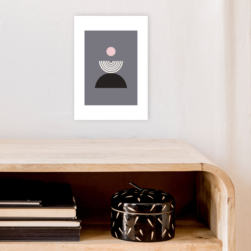 Mila Pink Fountain N9  Art Print by Pixy Paper A4 Black Frame
