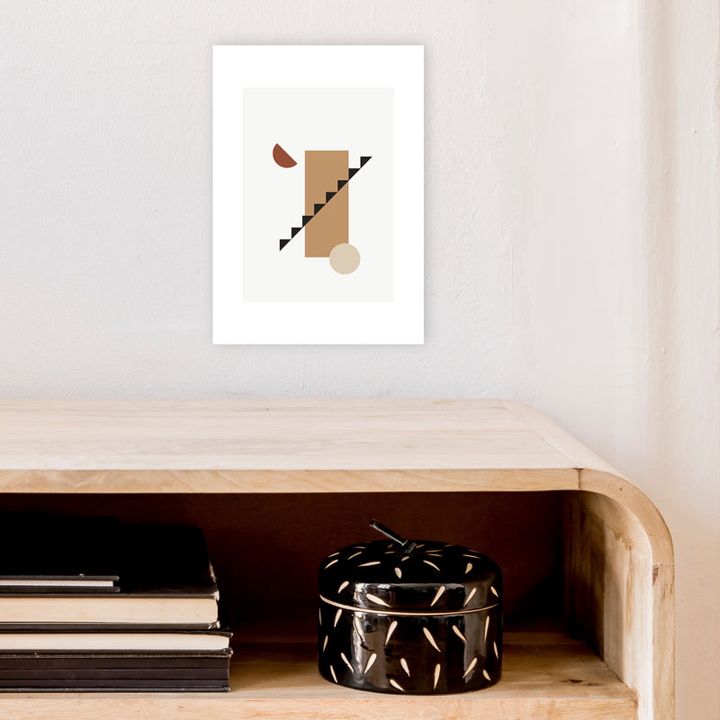 Mica Sand Stairs N22  Art Print by Pixy Paper A4 Black Frame