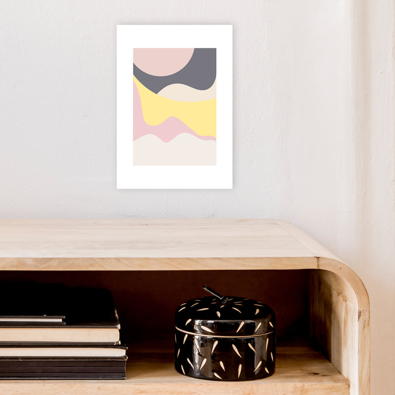 Mila Pink Dunes N15  Art Print by Pixy Paper A4 Black Frame