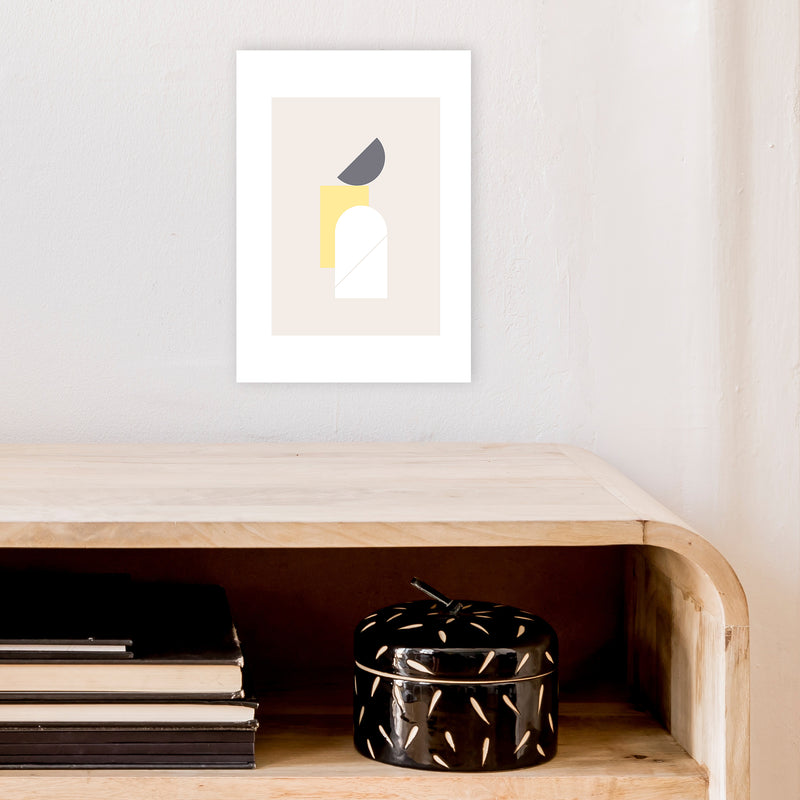 Mila Abstract N11  Art Print by Pixy Paper A4 Black Frame