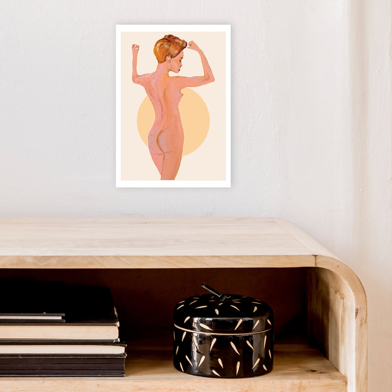 Nude Woman  Art Print by Pixy Paper A4 Black Frame